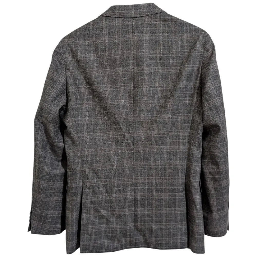 ​Hugo Boss Guabello Super 130s Italian Wool Slim Suit Jacket 36R NWT - Grey Glen